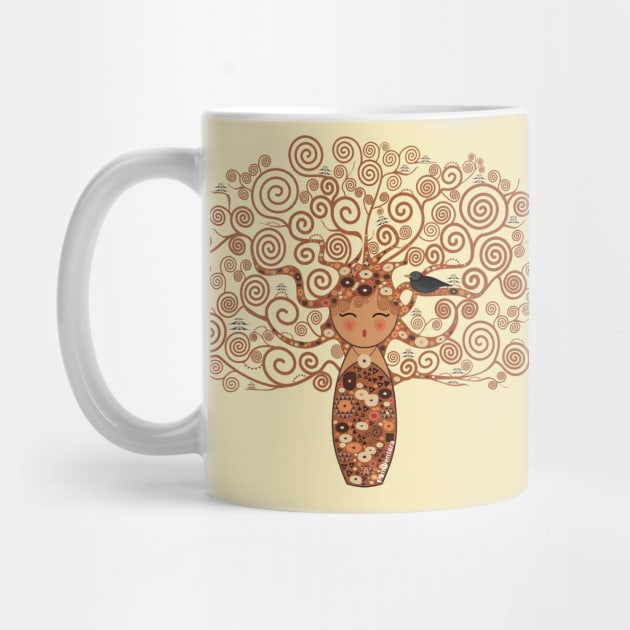 Kokeshi Tree of life of Klimt by Pendientera